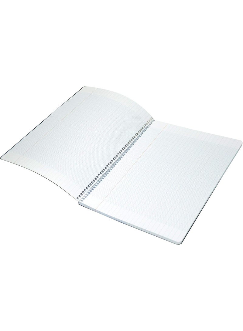 FIS Spiral PP Soft Cover Notebook, French Ruling, 100 Sheets, A4 Size, Black Color - FSNBSA4FRPPBK - Image 3